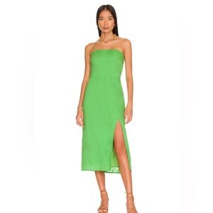 SNDYS Serena Midi Dress in Green